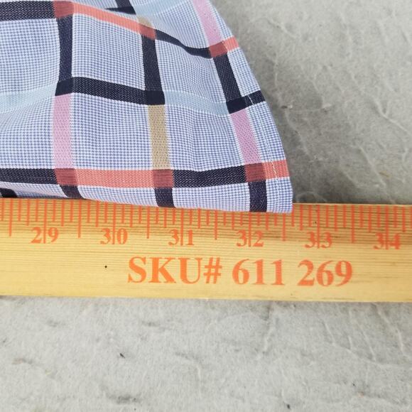 Bugatchi Uomo Shirt Mens Large Blue Multicolor Plaid Classic Fit Contrast Cuff - Picture 10 of 13